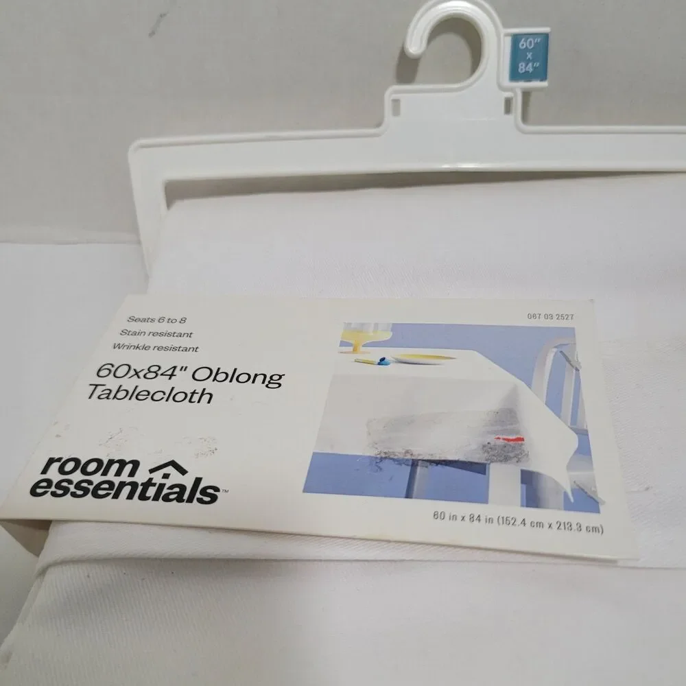 Room Essentials Target White Oblong Tablecloth 60